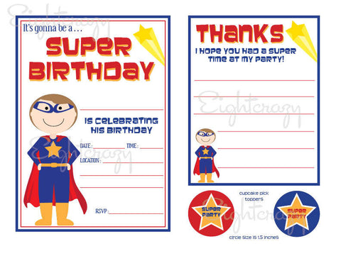 Super Hero Birthday Party - Boy