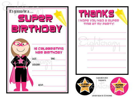 Super Hero Birthday Party - Girl